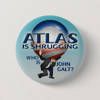 O atlas Shrugging o botão