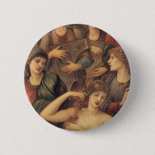 Bóton Redondo 5.08cm O Banho de Vênus por Sir Edward Coley Burne-Jones