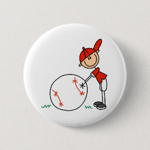 Bóton Redondo 5.08cm O basebol dos meninos personaliza