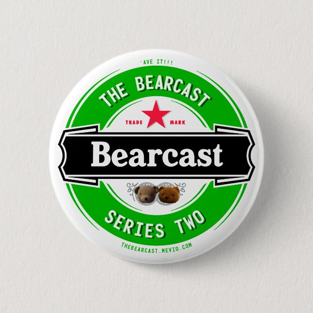 Bóton Redondo 5.08cm O Bearcast - crachá da série 2 (Frente)