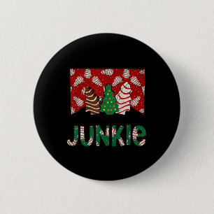 Bóton Redondo 5.08cm O Bolo De Árvore De Natal Divertido Junkie Tis A É