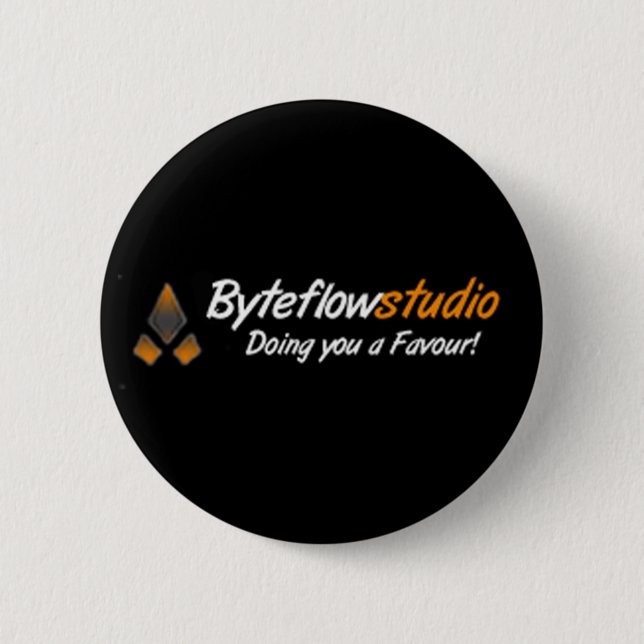 Bóton Redondo 5.08cm O botão "oficial" de Byteflowstudio (Frente)