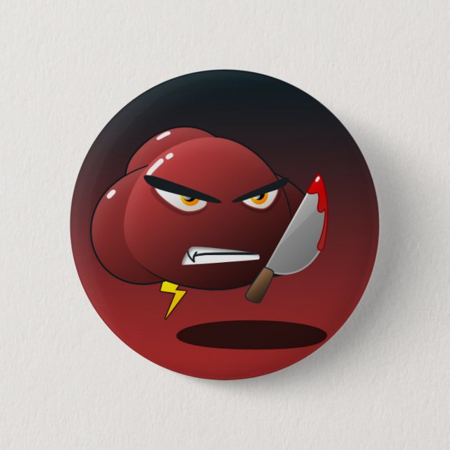 Bóton Redondo 5.08cm O botão quer matar alguém (Frente)