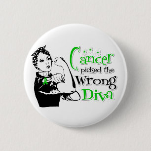 Bóton Redondo 5.08cm O cancer colagogo escolheu a diva errada