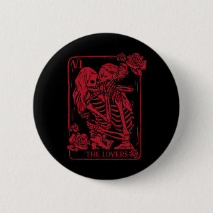 Bóton Redondo 5.08cm O Cartão de Tarot dos Amantes Beijando Irmãs da Al