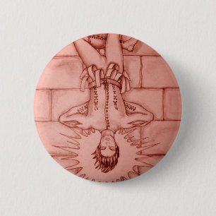 Bóton Redondo 5.08cm O cartão de Tarot pendurado do homem