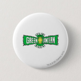 Bóton Redondo 5.08cm O corpo verde da lanterna - logotipo verde