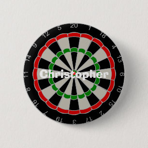 Bóton Redondo 5.08cm O Dartboard apenas adiciona o nome