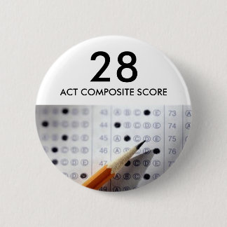 Bóton Redondo 5.08cm O exame, teste, ato, 28, ACTUA CONTAGEM COMPOSTA