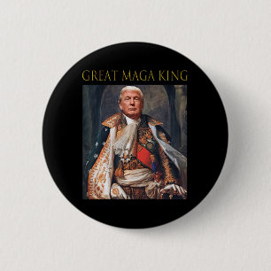 Bóton Redondo 5.08cm O Excelente Maga King Divertido Trump Ultra Maga K