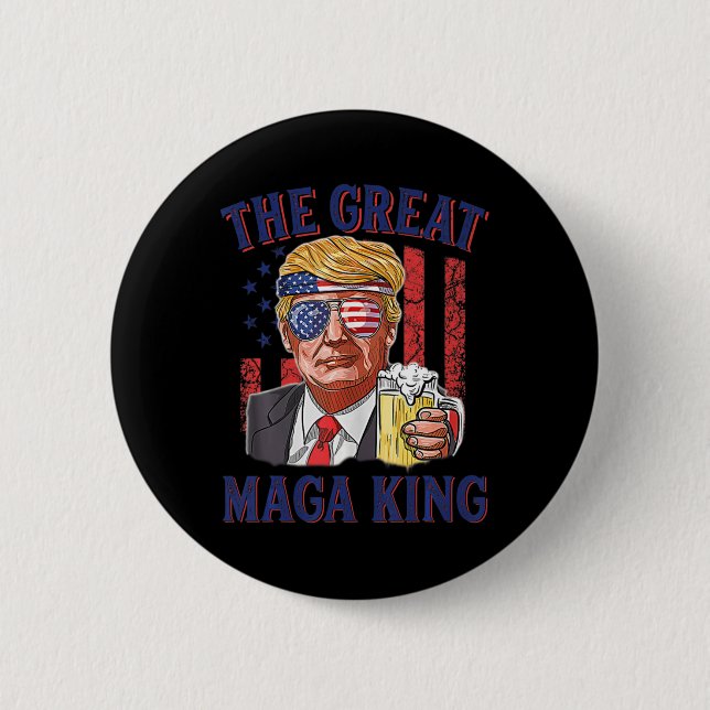 Bóton Redondo 5.08cm O Excelente Maga King é um trunfo da cerveja ameri (Frente)