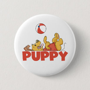 Bóton Redondo 5.08cm O filhote de cachorro joga o camiseta e os present
