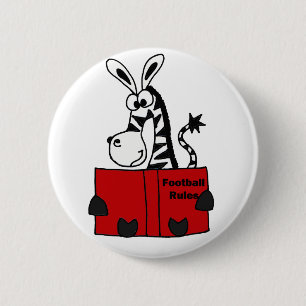 Bóton Redondo 5.08cm O futebol engraçado da leitura da zebra ordena o