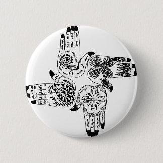 Bóton Redondo 5.08cm O Henna Mehndi entrega design indiano o casamento