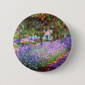 Bóton Redondo 5.08cm O Jardim do Artista em Giverny, Claude Monet