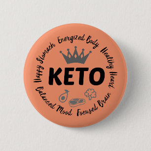 Bóton Redondo 5.08cm O Keto beneficia o emblema
