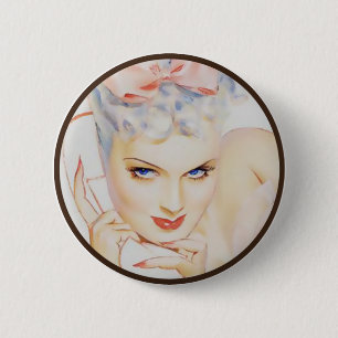 Bóton Redondo 5.08cm O kitsch BItsch: Retratos Pin-Acima
