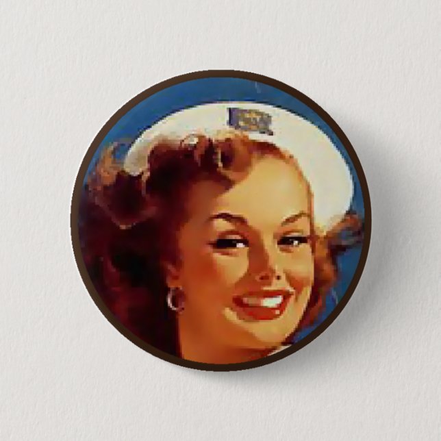 Bóton Redondo 5.08cm O kitsch BItsch: Retratos Pin-Acima (Frente)