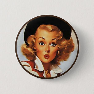 Bóton Redondo 5.08cm O kitsch BItsch: Retratos Pin-Acima