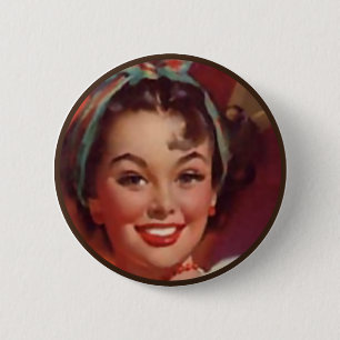 Bóton Redondo 5.08cm O kitsch BItsch: Retratos Pin-Acima