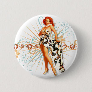 Bóton Redondo 5.08cm O kitsch Bitsch: Tatuagem Tiki!