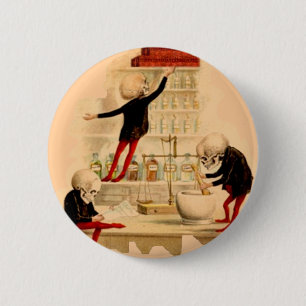 Bóton Redondo 5.08cm O laboratório louco dos esqueletos do cientista