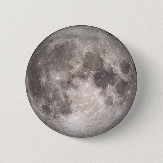 Bóton Redondo 5.08cm O Lado Próximo da Lua (Paisagem Lunar) (Frente)
