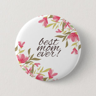 Bóton Redondo 5.08cm O melhor botão do Pin do dia das mães   da mamã