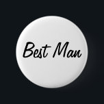 Bóton Redondo 5.08cm O melhor crachá do homem<br><div class="desc">Um crachá perfeito para que o melhor homem faça-o estar para fora enquanto fazendo preperations para seu casamento!</div>