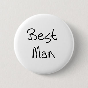 Bóton Redondo 5.08cm O melhor homem do texto preto