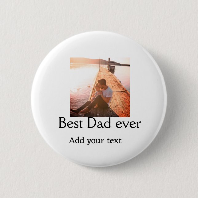 Bóton Redondo 5.08cm O melhor pai alguma vez adicionou nome imagem dia  (Frente)