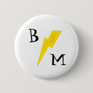 Bóton Redondo 5.08cm O melhor Pin do parafuso de relâmpago do homem