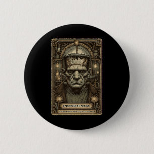Bóton Redondo 5.08cm O Monstro Frankenstein Vintage Halloween Tarot C