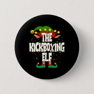 Bóton Redondo 5.08cm O Natal do Elfo de Kickboxing