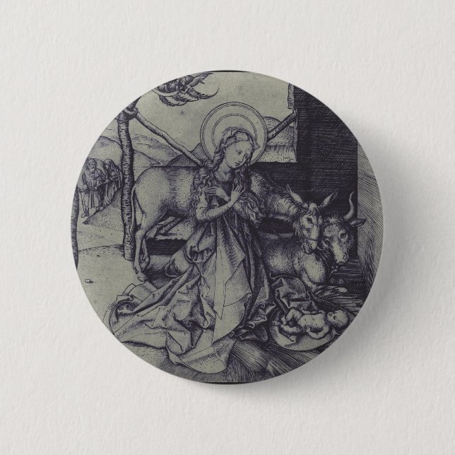 Bóton Redondo 5.08cm O Natal Natividade Stark Ink Art (Frente)