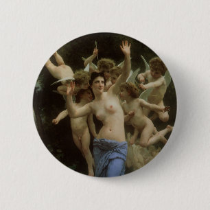 Bóton Redondo 5.08cm O ninho dos Wasp de William Adolphe Bouguereau