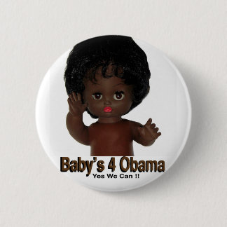 Bóton Redondo 5.08cm O Obama do bebê 4 do Pin sim nós podemos!!
