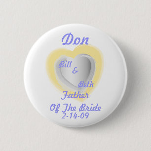 Bóton Redondo 5.08cm O pai da noiva Botão-Personaliza