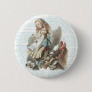 Bóton Redondo 5.08cm O país das maravilhas de Alice do vintage favorec