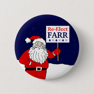Bóton Redondo 5.08cm O papai noel diz o Re-Elect um congresso