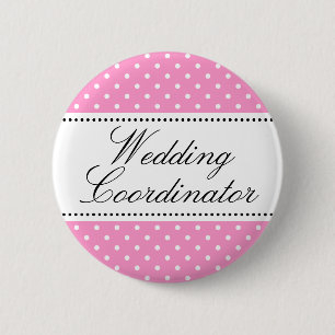 Bóton Redondo 5.08cm O pinback do coordenador do casamento abotoa o