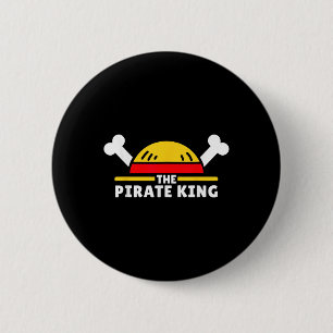 Bóton Redondo 5.08cm O Pirata Rei Engraçado Animador Japonês Me Promove