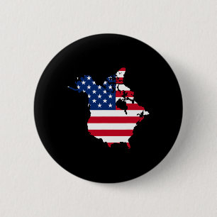 Bóton Redondo 5.08cm O Presidente Engraçado Trump Dizendo "O Canadá Map