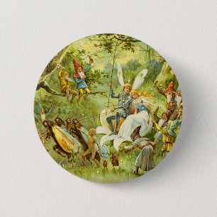 Bóton Redondo 5.08cm O Príncipe das Fadas e a Thumbelina