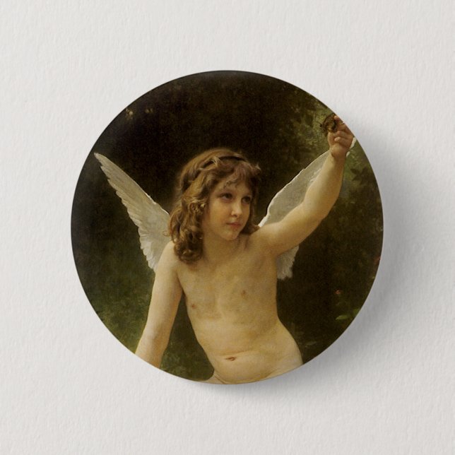 Bóton Redondo 5.08cm O Prisioneiro (Le Captif) por Bouguereau (Frente)