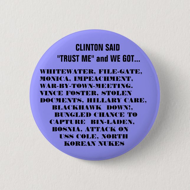 BÓTON REDONDO 5.08CM O QUE NÓS OBTIVEMOS COM O CLINTONS! (Frente)