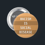 BÓTON REDONDO 5.08CM O RACISMO É DOENÇA SOCIAL<br><div class="desc">Faça sua voz ouvir se você apoiar pessoas de toda raça. Porque o RACISMO é uma doença. Personalize este crachá como quiser.</div>