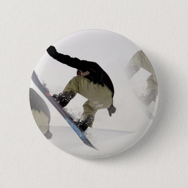 Bóton Redondo 5.08cm O Snowboard cerca em volta do botão (Frente)