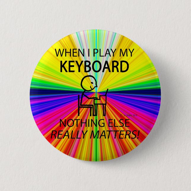 Bóton Redondo 5.08cm O teclado não importa mais (Frente)