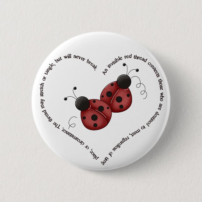 Bóton Redondo 5.08cm O Thread Vermelho (Frente)